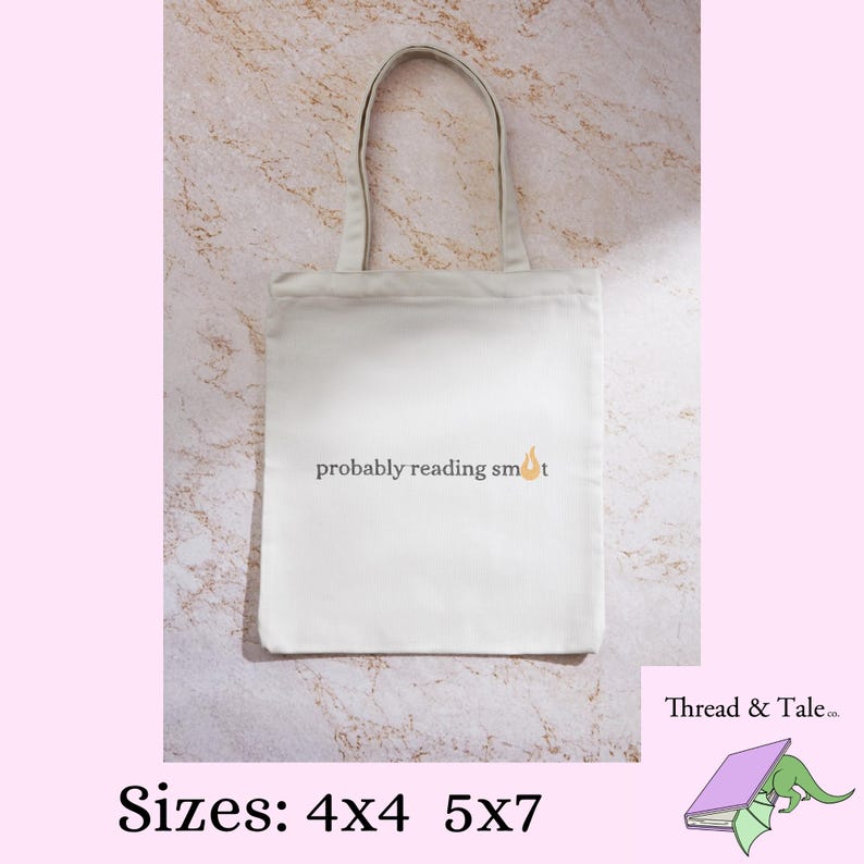 Broderidesign med förmodligen läsning av smuts | Rolig romansläsarcitatfil PES DST EXP | Booktok Estetisk 4x4 5x7 bild 4