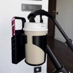 2-i-1 mugg- och telefonhållare för Bugaboo barnvagnar