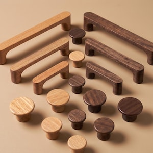 Tiradores de madera personalizados para armarios, tiradores de cajones personalizados, pomos de madera grabados, herrajes para armarios de cocina, decoración minimalista para el hogar.