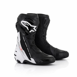 Alpinstar White Motorcycle Racing Boots, Leather Alpinstar Boot, Protective Moto Gear, Gift for him