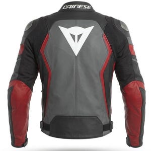 Black Leather Dainese Moto Jacket CE Protection | Racing Sports fan Gift | Gift for him image 5