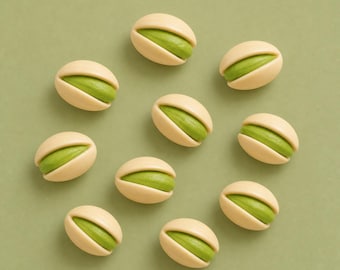 Pistachio Shoe Charms Set of 10, Green Clog Accessories