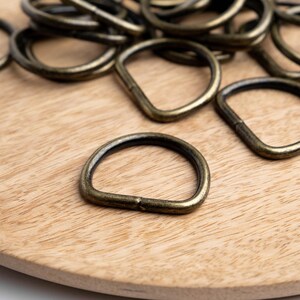 30 mm stalen antiek bronzen D-ring voor het maken van tassen, leerwerk en bandprojecten