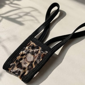 Snygga djurtryckta stringtrosor - Handgjorda, stretchiga mesh-trånga trosor med minimal täckning och bekväm passform