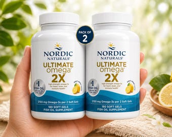 2Pcs  Nordic Naturals Ultimate Omega 2X 2150mg Soft Gels Exp 2027