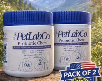 2PCS  PetLab Co Probiotic Soft Chews Dog Digestive Support Exp 2027