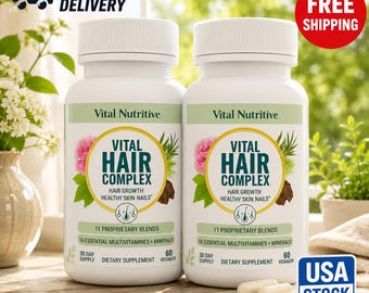 2X Vital Hair Complex Biotin & B Vitamin Hair Growth Supplement EXP 2027