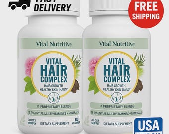 2X Vital Hair Complex Biotin & B Vitamin Hair Growth Supplement EXP 2027