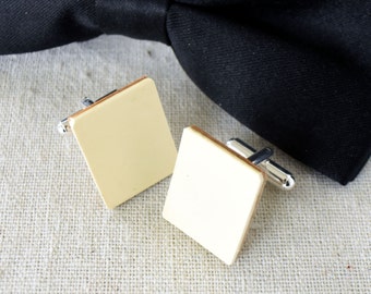 White Piano Key Cuff Links