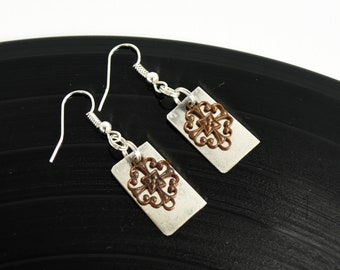 Tuba Bell Earrings with Filigree Accent