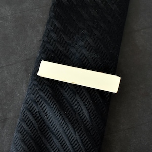 White Organ Key Tie Clip