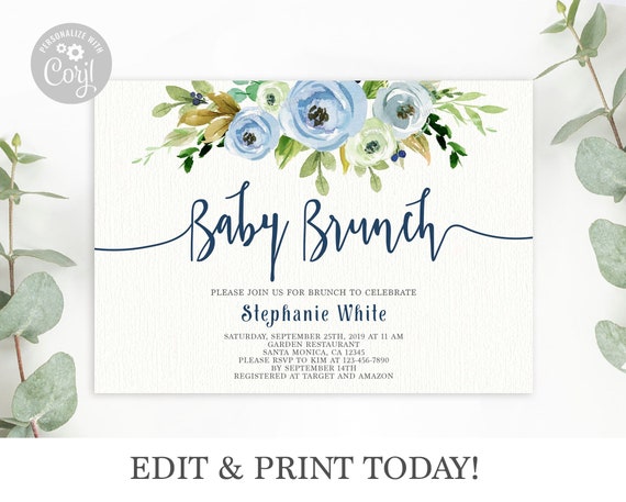 baby brunch invitation