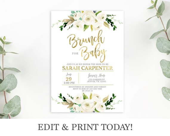 baby shower brunch invitation