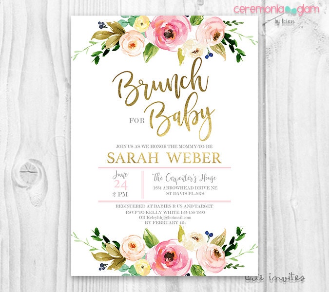 Flower Baby Shower Invitations 8