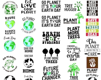 Earth Day SVG Bundle for Cricut, Retro Earth Day PNG Commercial Use, Save The Planet SVG, Environmentalist Shirt Design, Earth Day