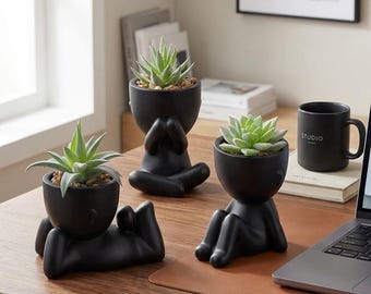 Fake Plants Artificial Succulent Plants set of 3
