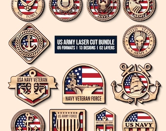 Honor the Fallen Laser Cut Sign, Patriotic Wall Art, Memorial Day SVG, Military Gift SVG, Navy SVG File, Veteran Svg, Army Sign 4th of July