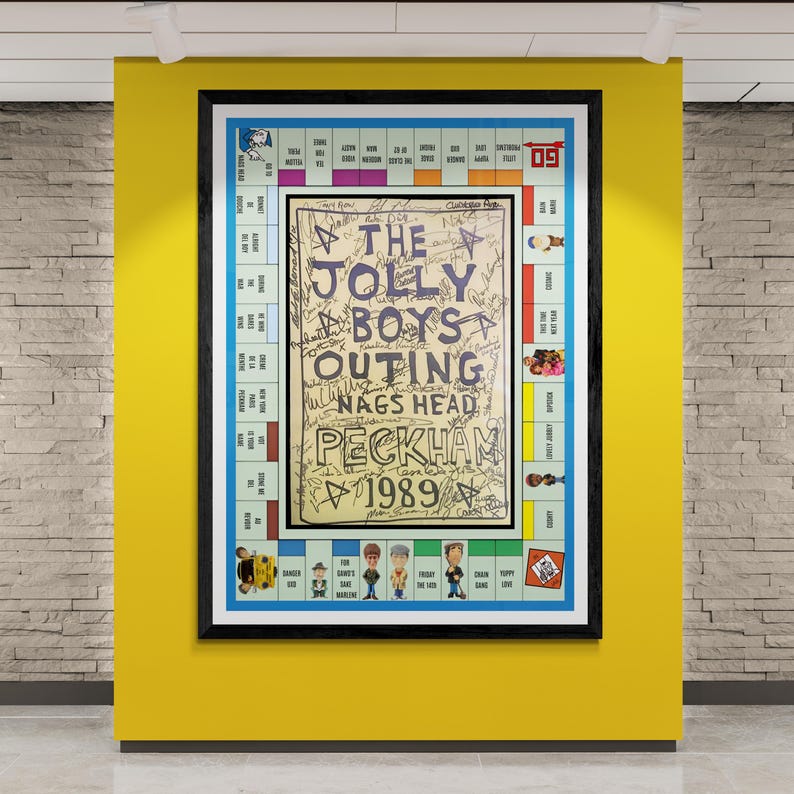 Only Fools and Horses Jolly Boys Outing A3 Print, Multi-Signed Poster Artwork (230gsm Matte) afbeelding 2