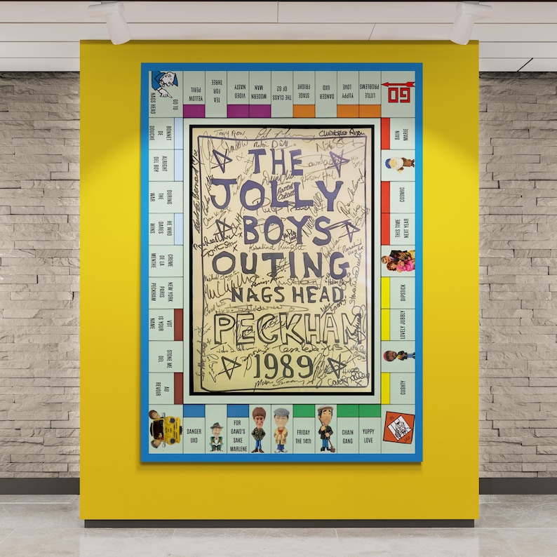 Only Fools and Horses Jolly Boys Outing A3 Print, Multi-Signed Poster Artwork (230gsm Matte) afbeelding 1