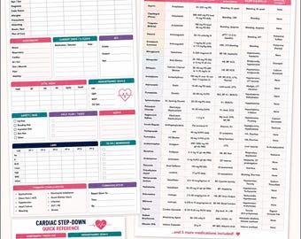 Cardiac Step-Down Nurse Report Sheet Bundle | PCU Telemetry Brain Sheet (PDF)
