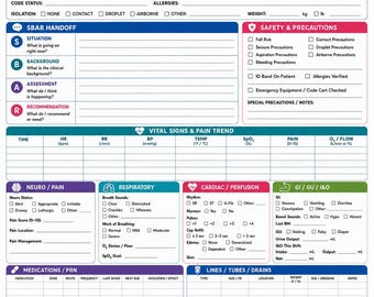 Pediatric Nursing Shift Report Bundle | 6 Nurse Brain Sheets | Peds SBAR Handoff Printable | Pediatric RN Clinical Sheets | GradRN™