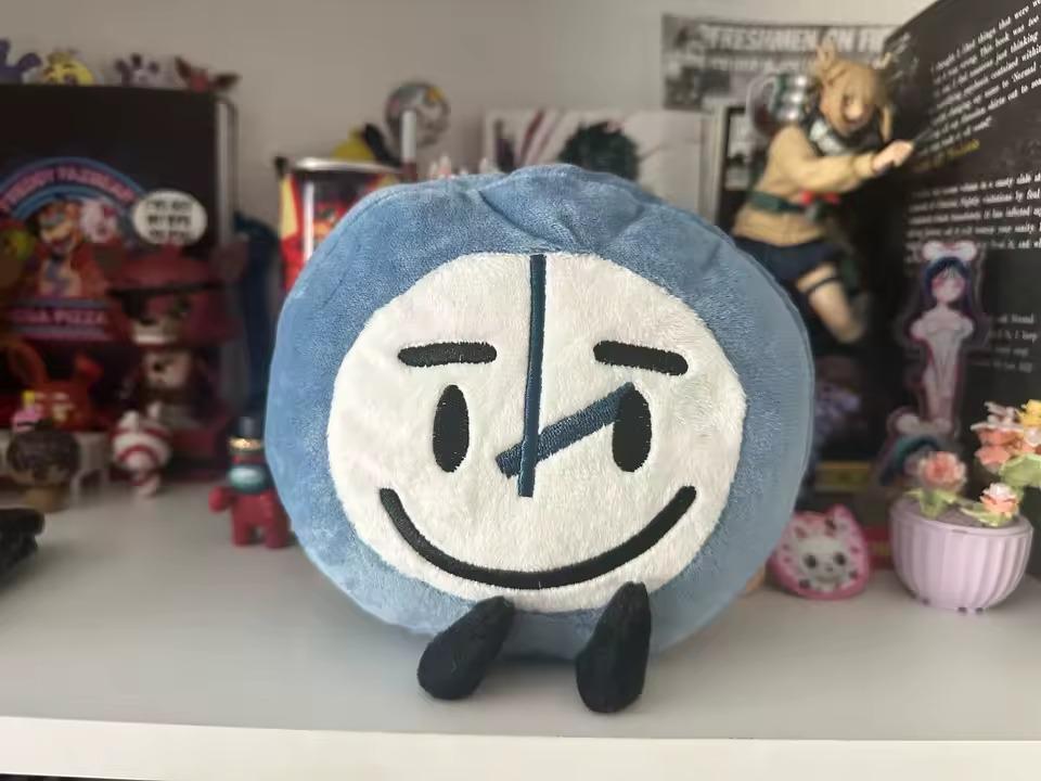 Blue Clock Plushie – Smiling Time Character Stuffed Toy, Cute Kawaii ...