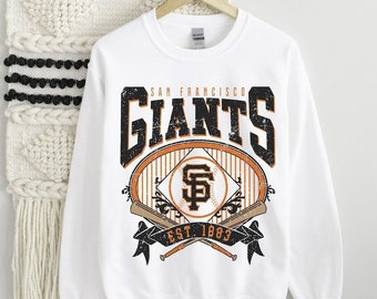 vintage San Francisco EST 1883 sweatshirt | Sweat-shirt ras du cou style baseball San Francisco des années 80 | Jour du match