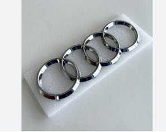 Chrome Audi Rings Front Grille Emblem 273mm Badge fit For Audi A3 A4 A5 A6 A7 Q5 Q7 TT S Line OEM Style Logo Trim