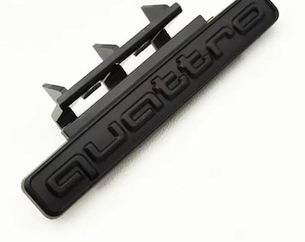 Special made 95mm 3D ABS Car Front Grill Emblem Badge for Q5 A4 B8 B6 B9 B7 A3 A6 C6 A5 Q7 A1 Q3 A7 A8 Quattro Logo Auto - Matte Black