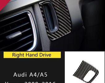 Special made  Carbon Fiber Window Trim Cover for A4 A5 2009-2016 Door Panel Strip Protective Sticker Interior Upgrade -  Type 30 RHD