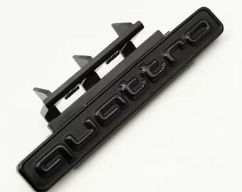 Special made 95mm 3D ABS Car Front Grill Emblem Badge for Q5 A4 B8 B6 B9 B7 A3 A6 C6 A5 Q7 A1 Q3 A7 A8 Quattro Logo Auto - Half Matte Black