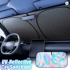 Unique Car Sun Shade Rear Windshield Cover Sun Protection Heat Isolation Privacy Curtain Foldable UV Reflective  - Upgraded front 1pc