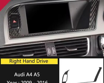 Special made  Carbon Fiber Window Trim Cover for A4 A5 2009-2016 Door Panel Strip Protective Sticker Interior Upgrade -  Type 33 RHD
