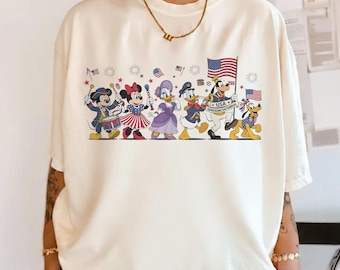 4th Of July Mickey And Friends Shirt, Mickey and Friends Disney Shirts, USA 250 Celebration Shirt, Funny Disney 4th Of July Shirt