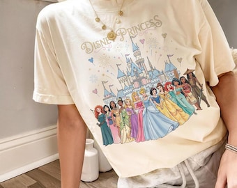 Disney Princess Shirt, Castle Disney Trip Tee, Princess Group Shirt, Disneyland Family Vacation Shirt, Cute Disney Princess Outfit Women