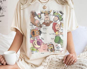 Toy Story Shirt, Woody Buzz Lightyear Jessie Rex Characters Shirt, Pixar Toy Story Graphic Tee, Vintage Toy Story Shirt, Disney Family Trip