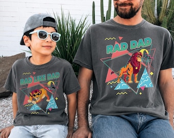 Disney Lion King Matching Shirts, Rad Dad And Rad Like Dad shirt, Simba Family Vacation Shirt, Retro 90s Disney Dad And Son Shirt