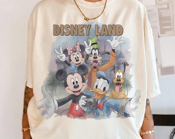 Disneyland Friends Shirt, Mickey Minnie Donald Goofy Pluto Tee, Disney Family Vacation Shirt, Magic Kingdom Trip Tee, Retro Disney Tee