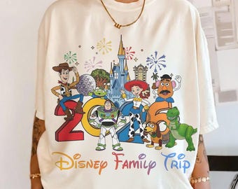 Toy Story Disney Family Trip 2026 Shirt, Disney Vacation Family Tee, Woody Buzz Jessie Matching Trip Tee, Magic Kingdom Family Vacation Tee