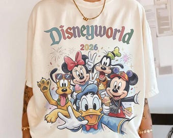 Camiseta para el viaje a Disneyworld 2026, camiseta para vacaciones familiares en Disney, camiseta de Mickey y Minnie, camisetas familiares a juego de Disney, camiseta para el viaje a Magic Kingdom