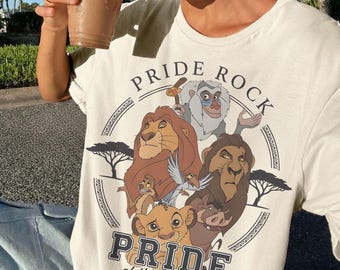 Vintage Lion King Shirt, Pride Rock Safari Tee, Simba And Friends Graphic Shirt, Retro Disney Cartoon Tee, Vintage Disney Safari Graphic Tee