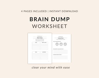 Brain Dump Printable for Overwhelmed Minds | ADHD Friendly Planner Page