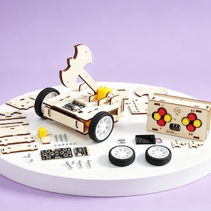 DIY Wooden RC Battle Bot Kit - STEM Educational Science Toy for Kids