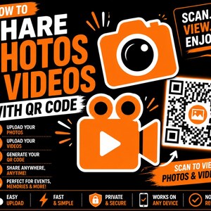 Guide till QR-kod för babyshowerfoton eller -videor | Canva-uppladdningshandledning (digital nedladdning)