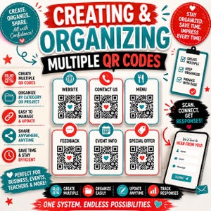 Canva QR-kodguide | Skapa och organisera flera QR-koder (digital nedladdning)