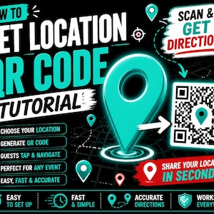 Plats QR-kodsguide för alla evenemang | Vägbeskrivning, inbjudningar (digital nedladdning)