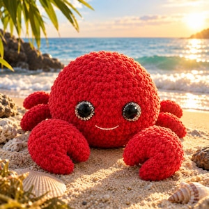 Crochet Crab Pattern PDF | Amigurumi Crab Pattern | Crab Plush Toy | Crochet Sea Animal | Stuffed Animal Pattern | DIY Crochet Plushie