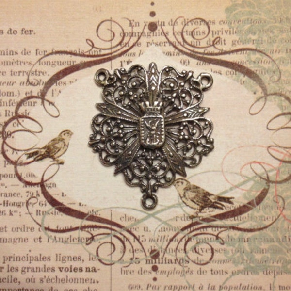 Saint Michael Bronze Filigree Rosary Center Connector