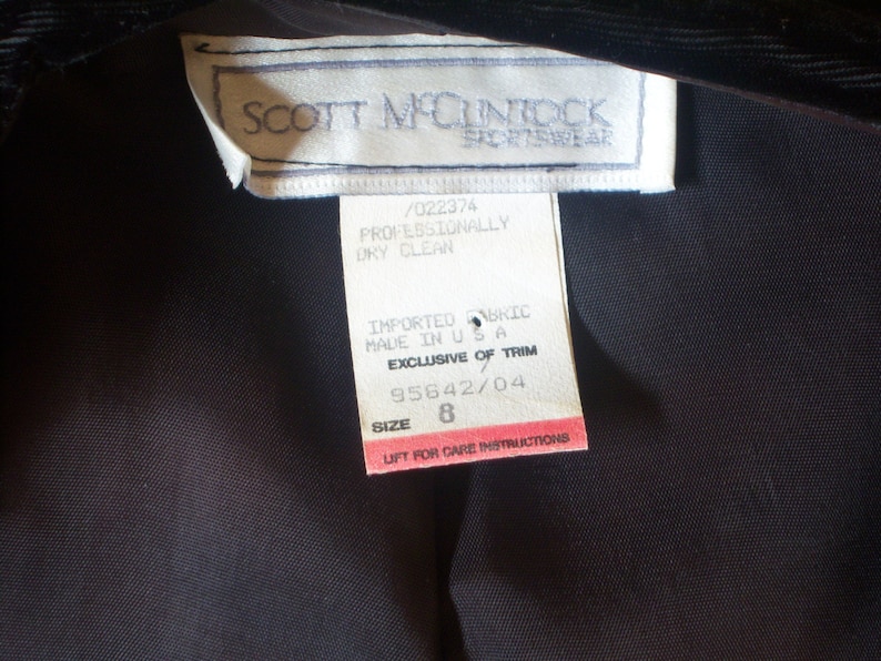 Size 8 Women/'s Vintage Scott McClintock Sportswear Dress Jacket Made in USA Circa: 1980/'s Mardi Gras Party Jacket
