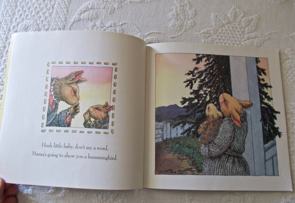 Vintage Children's Book Hush Little Baby by Etsy